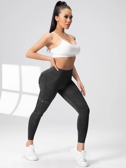 1/2/3 Pcs Seamless Yoga Cargo Leggings with Pocket Women Fashion Hip Lifting Sport Pants High Waist Fitness Elastic Slim Tight