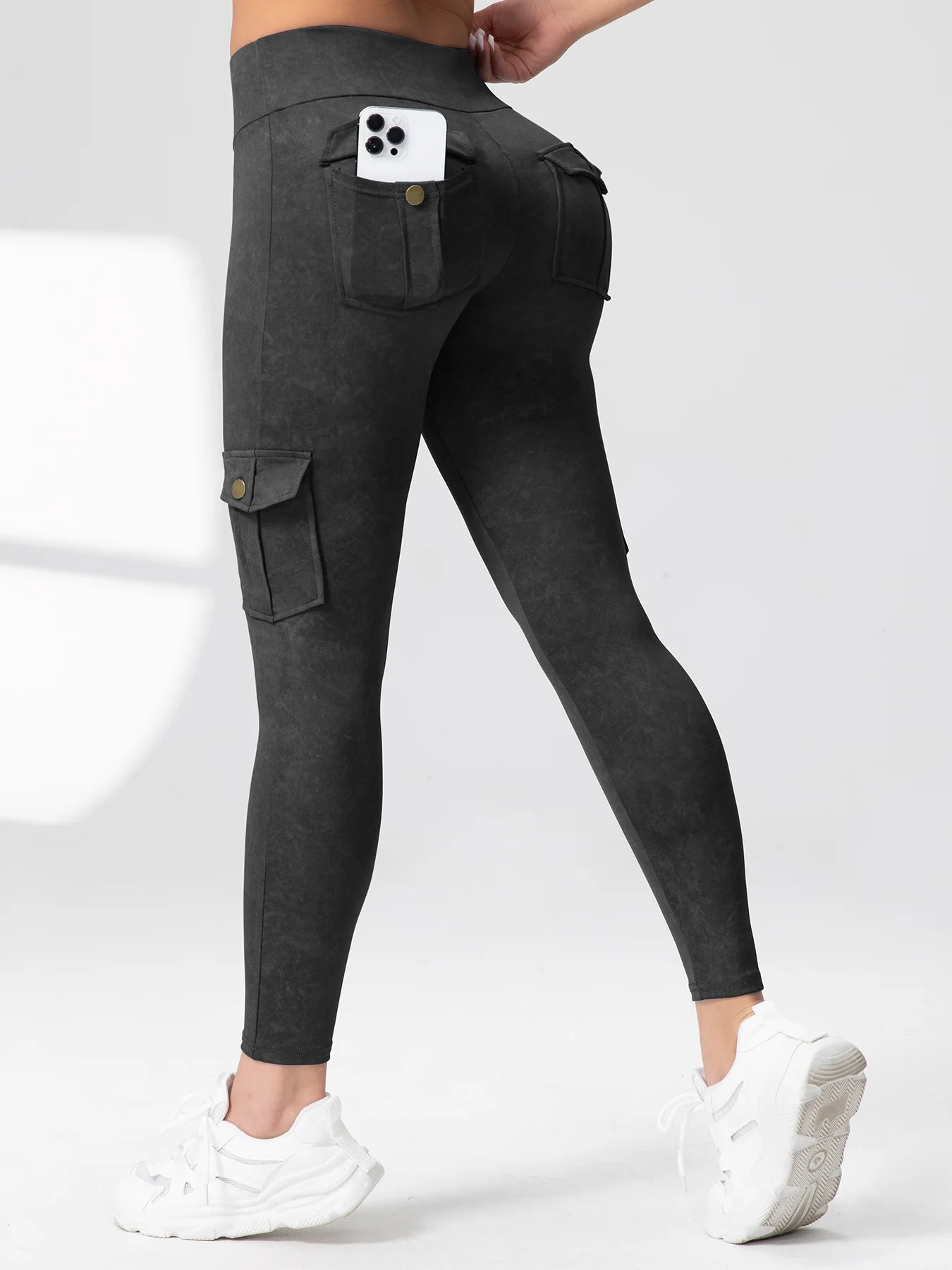 1/2/3 Pcs Seamless Yoga Cargo Leggings with Pocket Women Fashion Hip Lifting Sport Pants High Waist Fitness Elastic Slim Tight